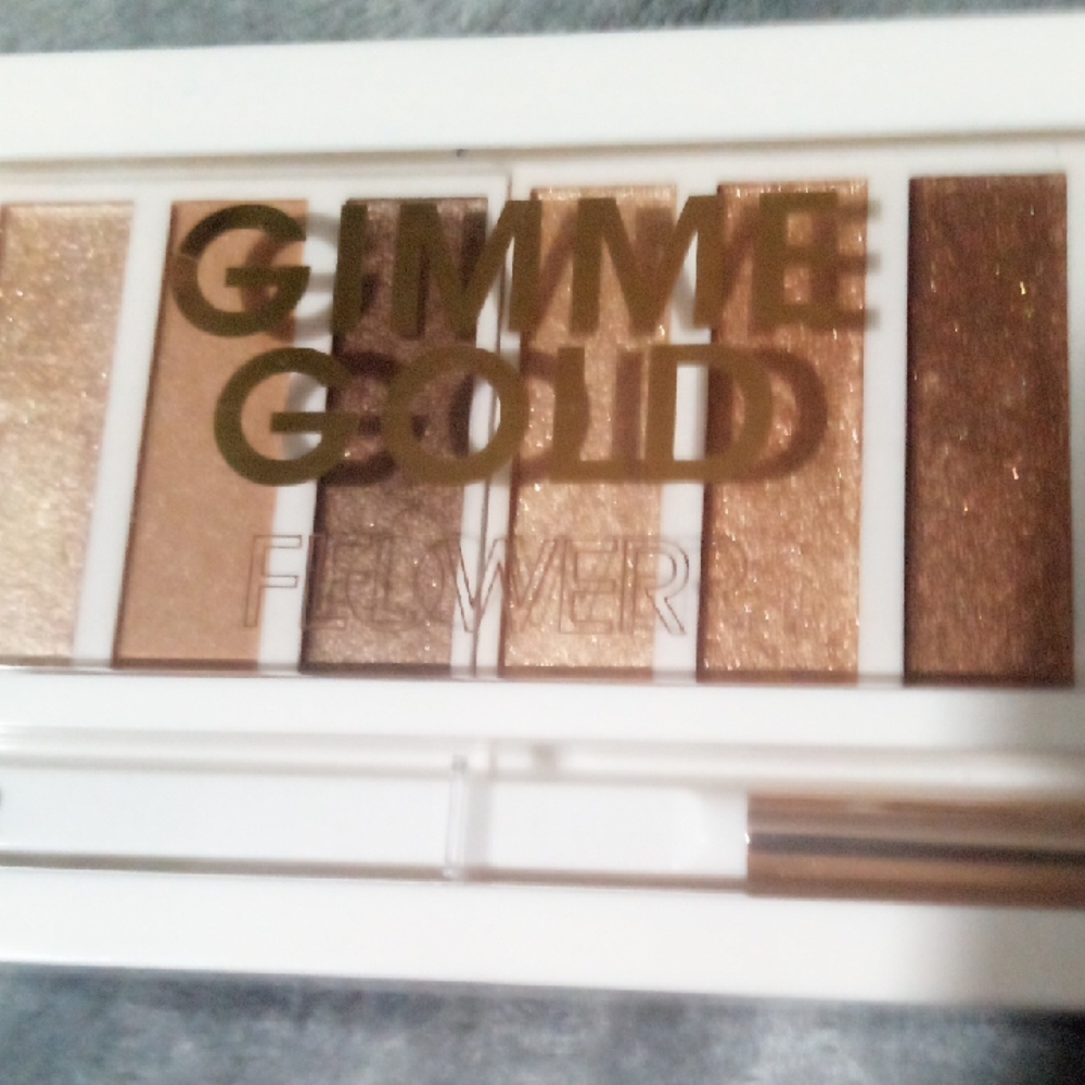 FLower NWT Gimme Gold Eyeshadow Palette - Gold and Brown Shades - Picture 3 of 5